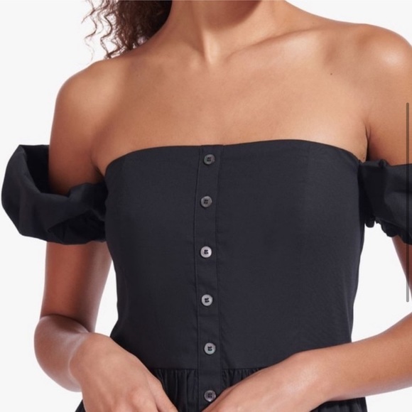 Staud Elio Dress in Black - Picture 2 of 16